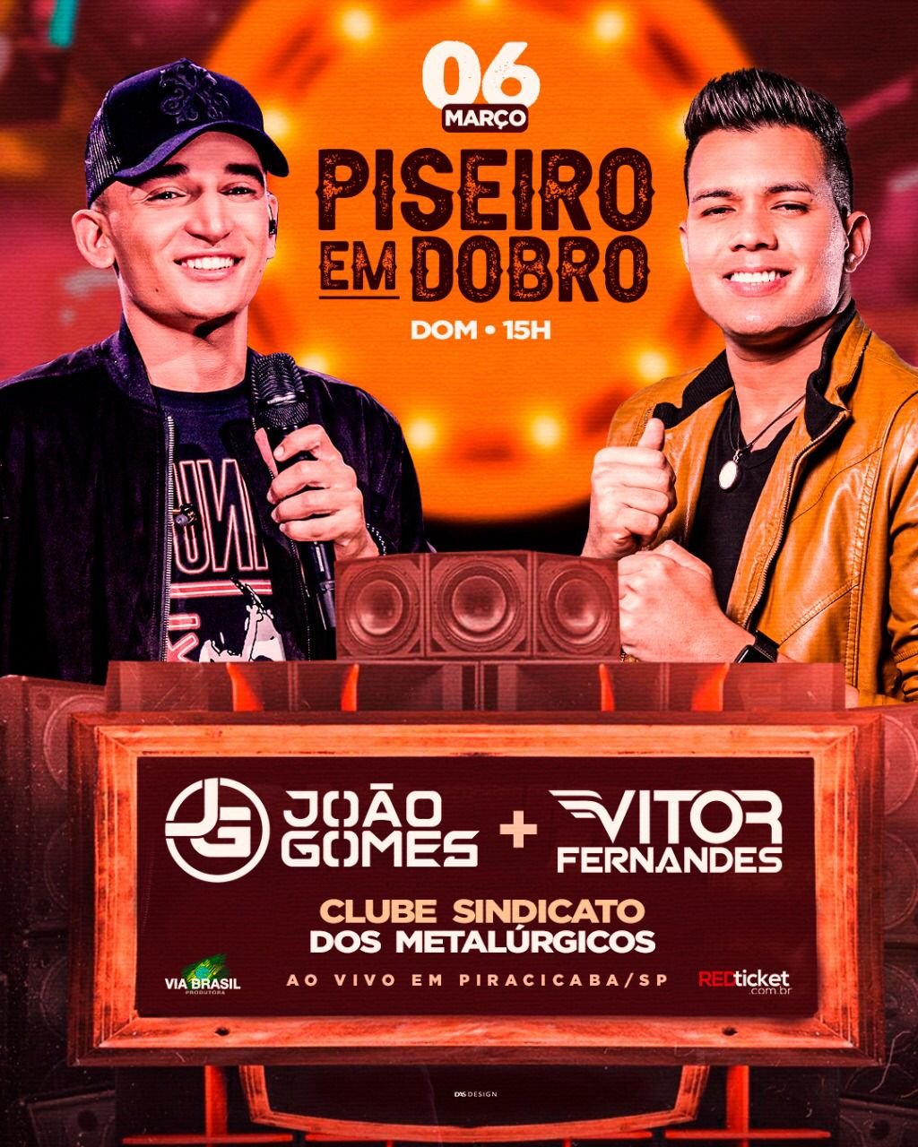 Dia 6 de março tem Piseiro em bordo com João Gomes e Vitor Fernandes no Clube recreativo do Sindicato dos Metalúrgico