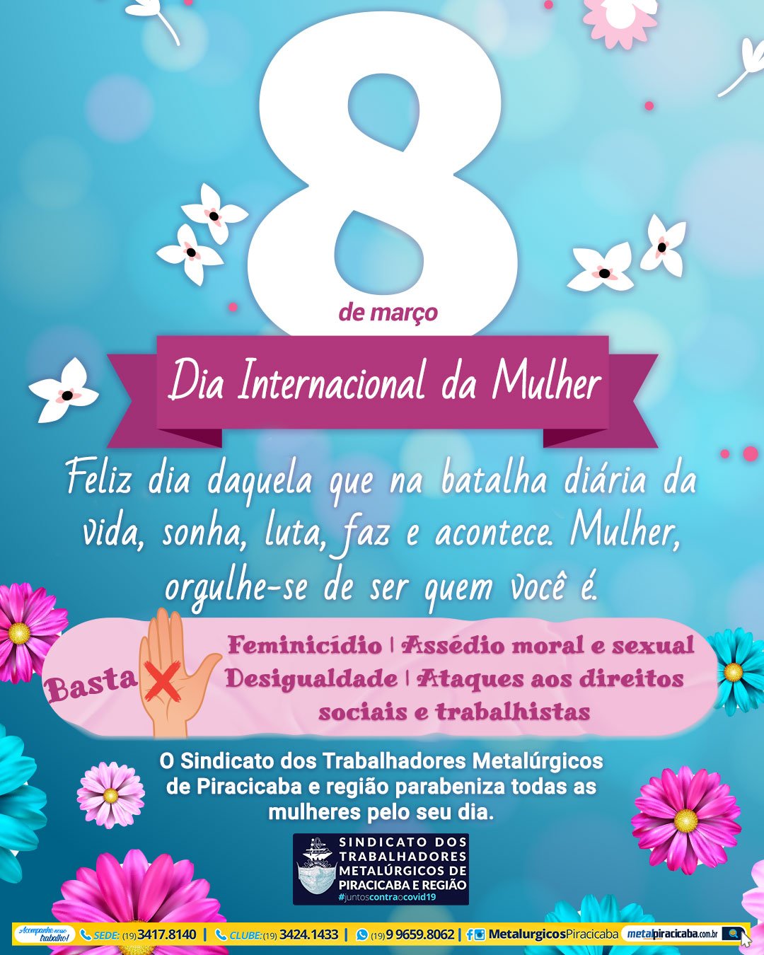 8 de março – Feliz Dia Internacional de luta das mulheres!