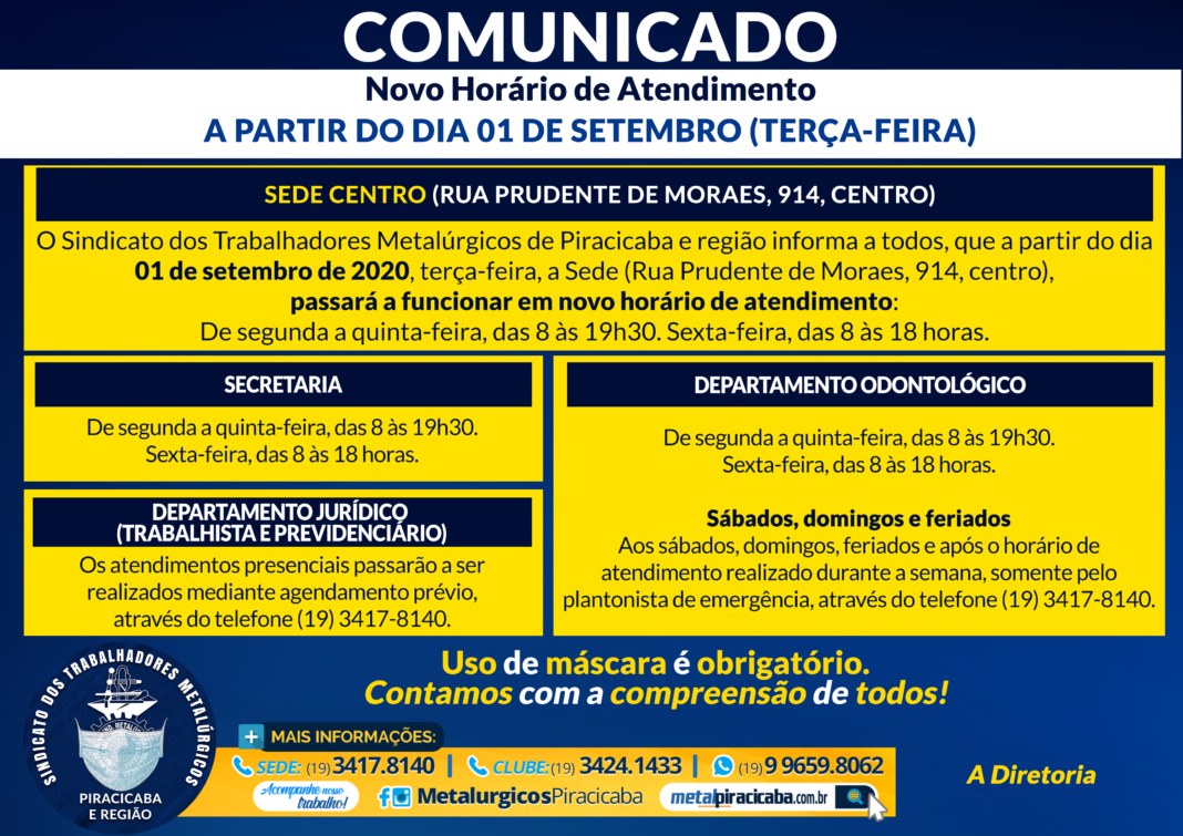 comunicado-27-8-2020 novo horario sede2