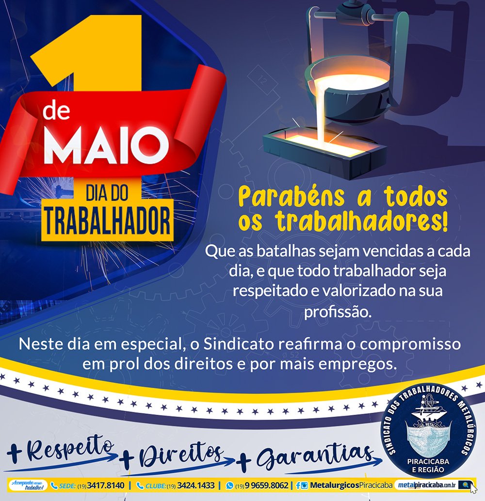 1º de Maio – Dia do Trabalhador | Sindicato dos Metalúrgicos de ...