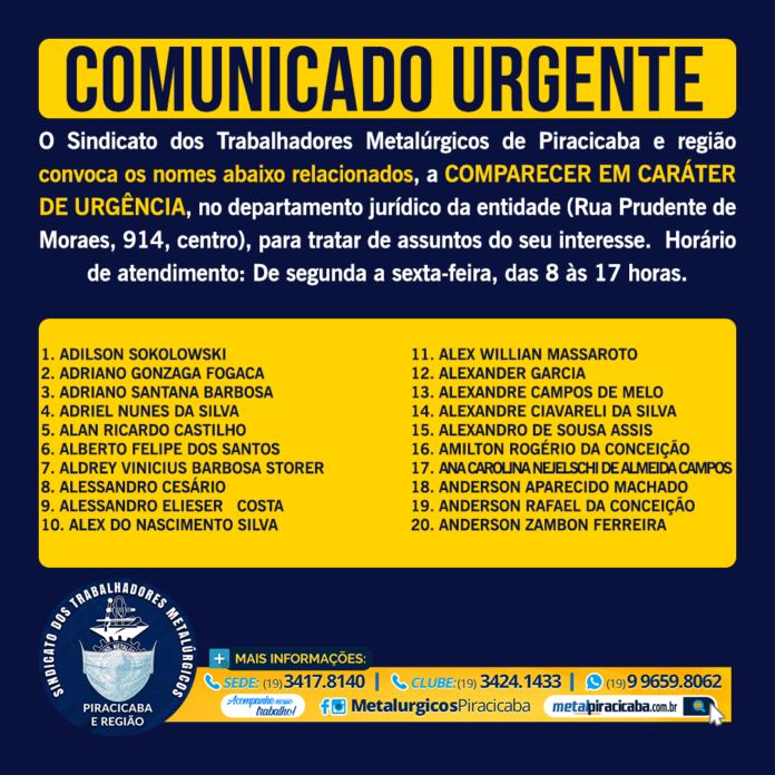 Lista Comunicado Urgente Juridico 23-6-21