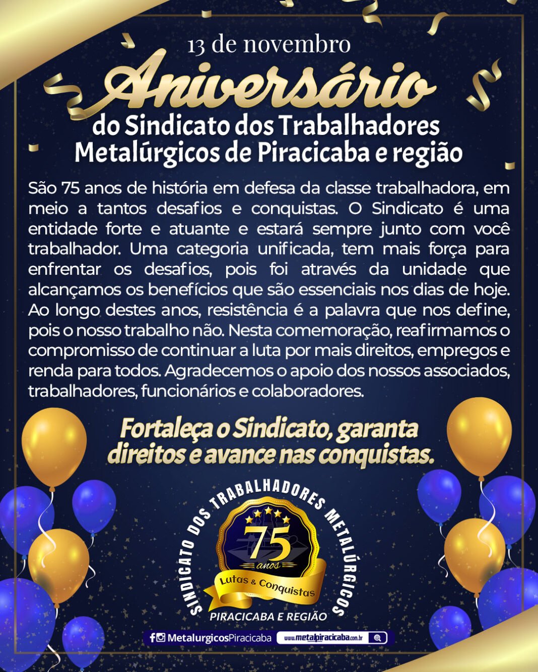 13-de-novembro---Aniversário-do-Sindicato-dos-Trabalhadores-Metalúrgicos-de-Piracicaba-e-região