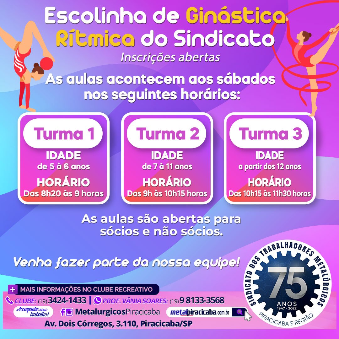 Aulas de Pilates  Sindicato dos Metalúrgicos de Piracicaba e Região