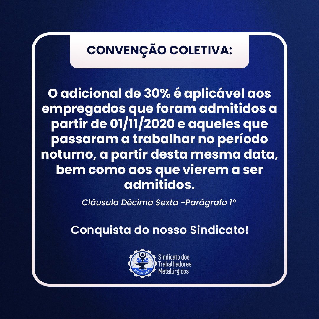 Convenção Coletiva: Adicional Noturno – Garantia de 30% na remuneração