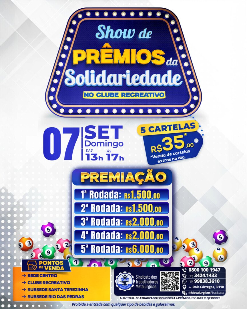 tv- Show de Premios da Solidariedade Bingo 07-09