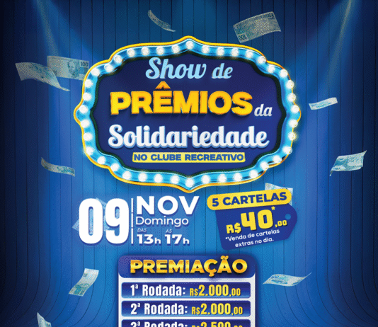 Será domingo o Mega Show de Prêmios da Solidariedade