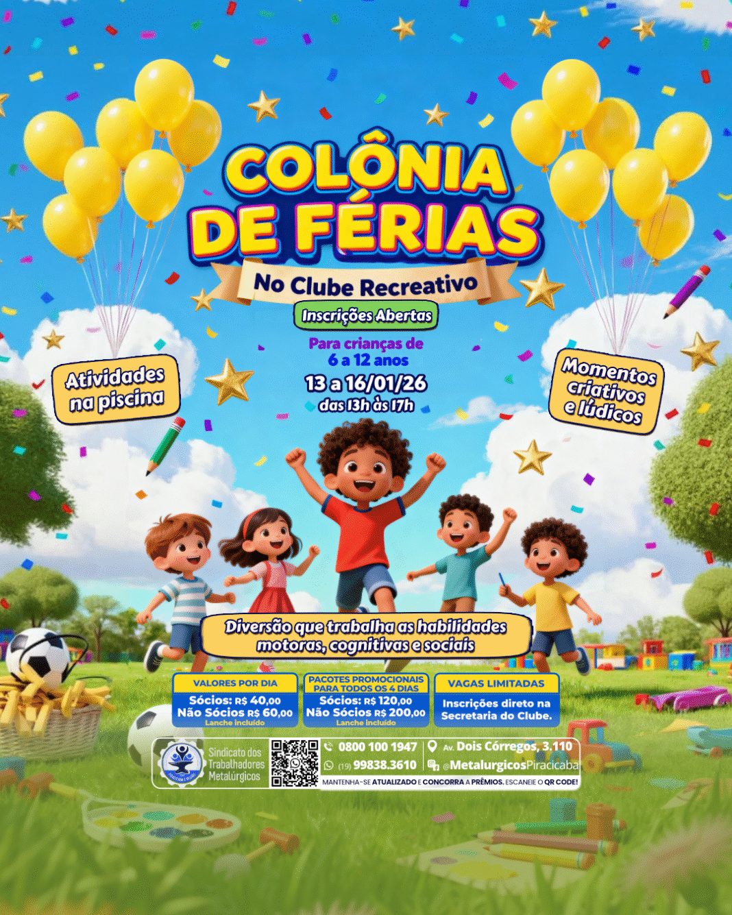 tv--Colônia de Férias Crianças