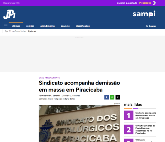 Saiu na Mídia – Caso Mausa: atuação do Sindicato está na mídia