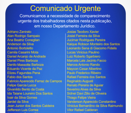 Departamento Jurídico comunica trabalhadores da Dedini