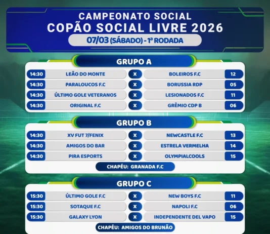 Sábado tem estreia do Social Livre Copão 2026