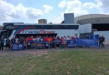 Dirigentes sindicais rumo à Brasília