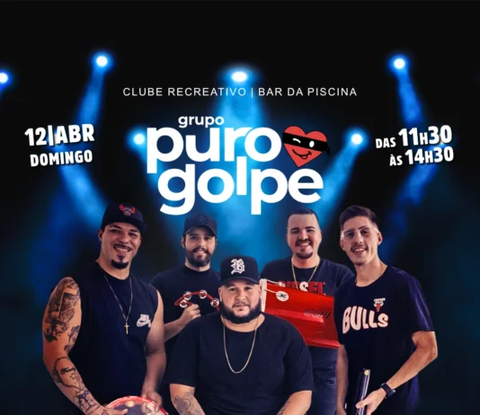 Puro Golpe toca domingo no bar da piscina