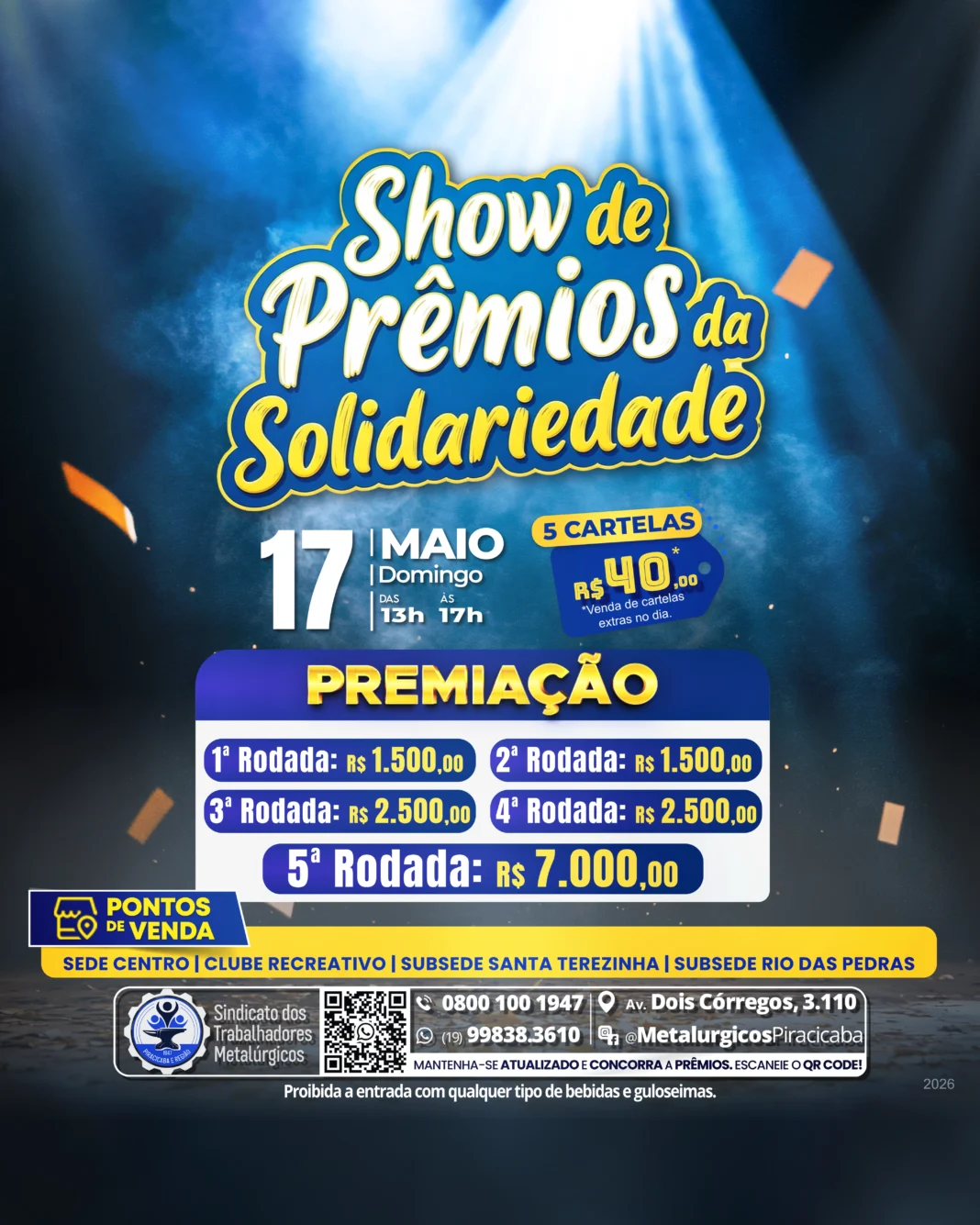 Bingo Show de Prêmios da Solidariedade-10-04-26