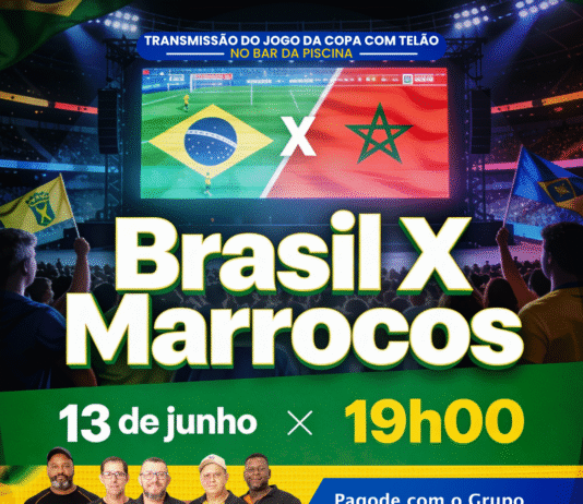 Transmissão com telão do Jogo da Copa: dia 13 de junho