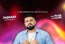 Bruno Borba toca domingo no bar da piscina