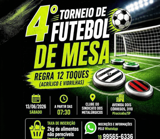 4º Torneio de Futebol de Mesa: dia 13 de junho