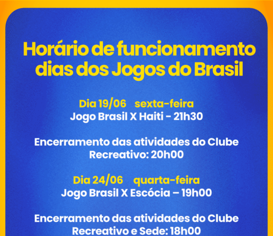 Horário de funcionamento dias dos Jogos do Brasil