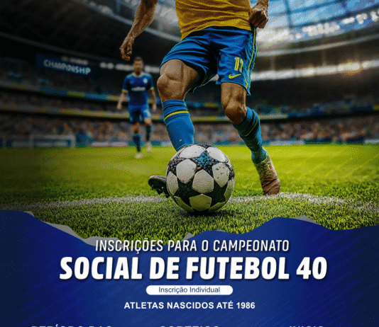 Campeonato Social de Futebol 40: Inscrições até dia 05