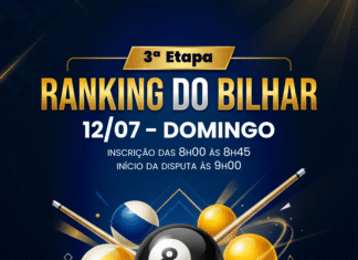 Neste domingo: 3ª Etapa – Ranking de Bilhar