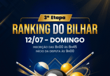 3ª Etapa – Ranking de Bilhar: 12 de julho