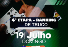 4ª etapa do Ranking de Truco será dia 19 de julho
