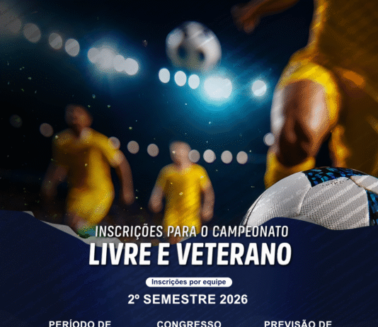 Encerra nesta semana as inscrições para o Campeonato de Futebol Livre E Veterano
