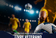 Inscrições por equipe do Campeonato de Futebol Livre Veterano