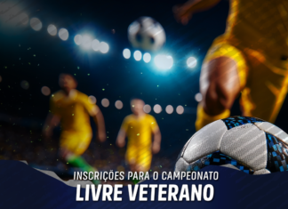 Inscrições por equipe do Campeonato de Futebol Livre Veterano
