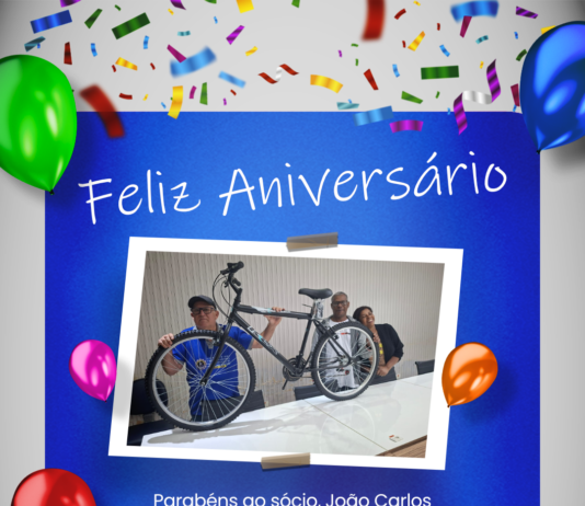 Prêmio Aniversariante do mês de fevereiro é entregue ao sócio, João Carlos Pereira da Silva