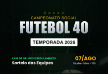 Futebol 40: Sorteio das equipes e Congresso Técnico