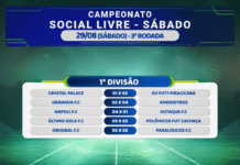 Resultados Social Livre com jogos aos sábados