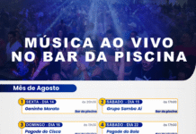 Agenda – música ao vivo no bar da piscina
