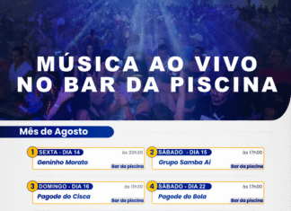 Agenda – música ao vivo no bar da piscina