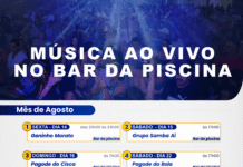 Agenda – música ao vivo no bar da piscina