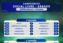 Social Livre com jogos aos sábados tem rodada dia 05