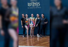 Escolinha de Ginástica Rítmica participa do Troféu Kotinos na cidade de Mogi Mirim