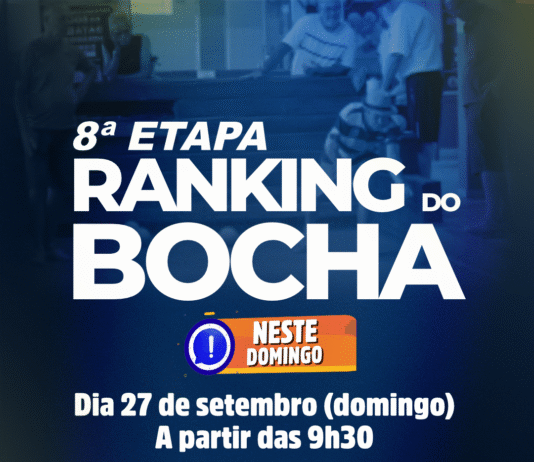 NESTE DOMINGO tem 8ª etapa ranking do Bocha