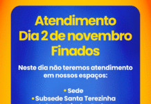 Funcionamento: dia 02 de novembro