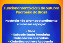 Funcionamento: dia 12 de outubro